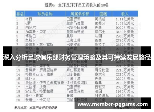 深入分析足球俱乐部财务管理策略及其可持续发展路径